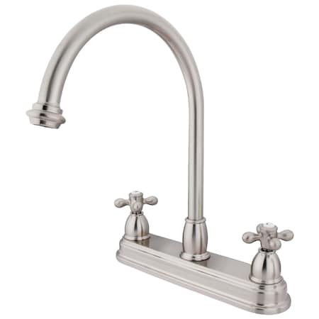 Kingston Brass Restoration Centerset Kitchen Faucet, Brushed Nickel KB3748AX